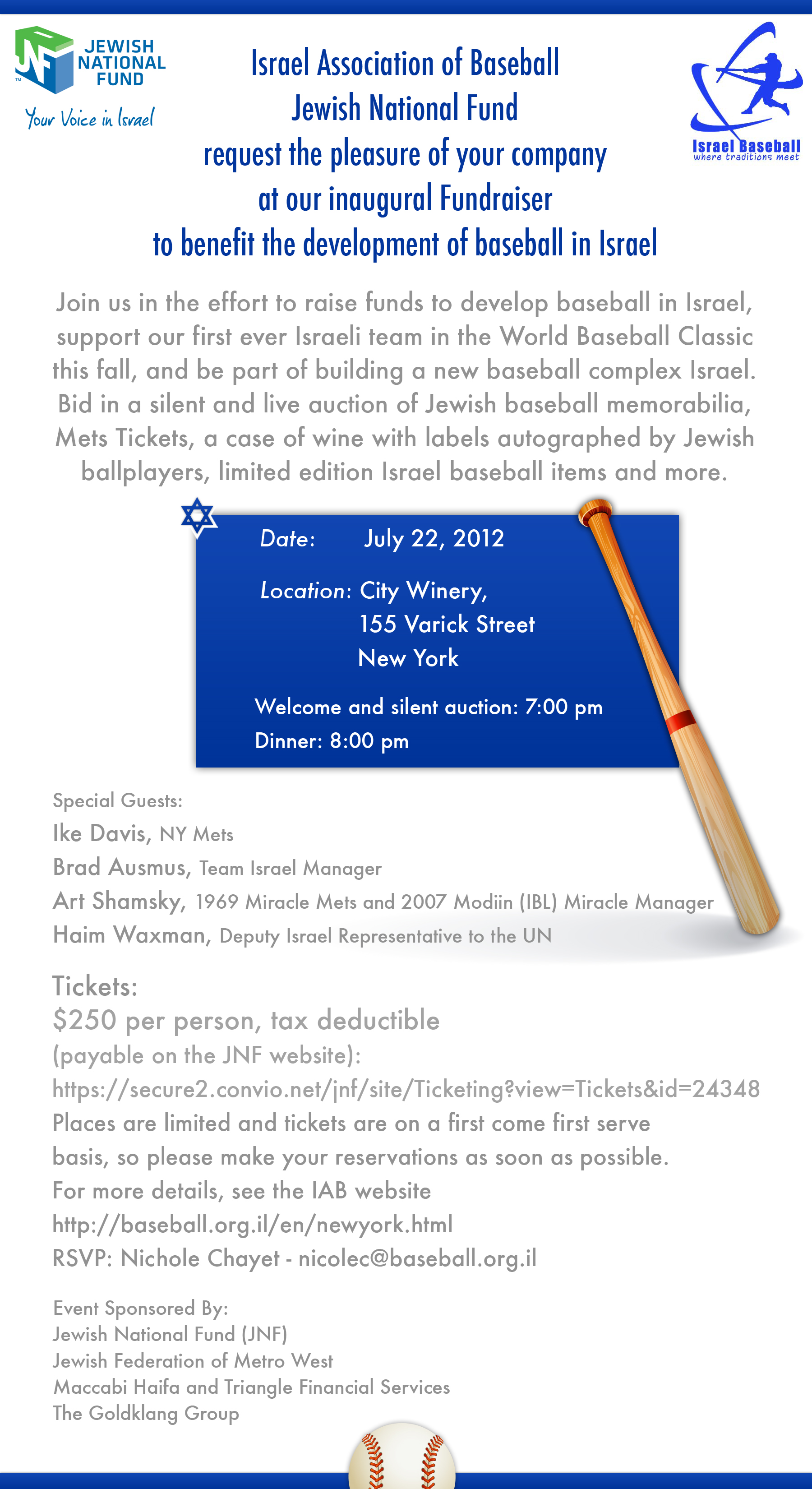 NY Fundraiser invitation