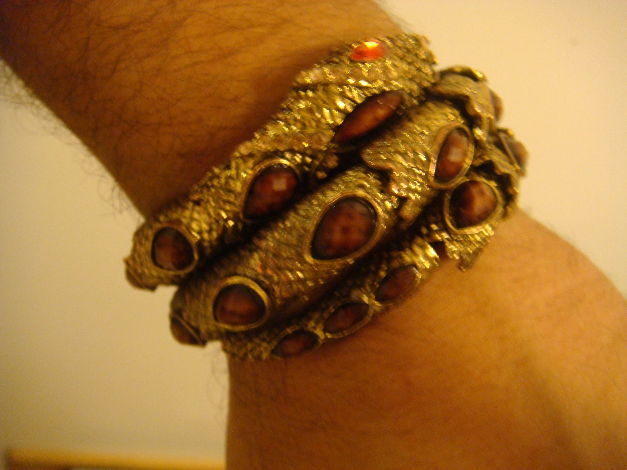 gold snake bracelet.  newest piece.