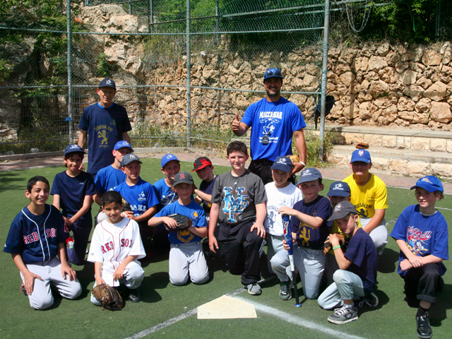 Kids at Kraft Field in Jerusalem during Passover.